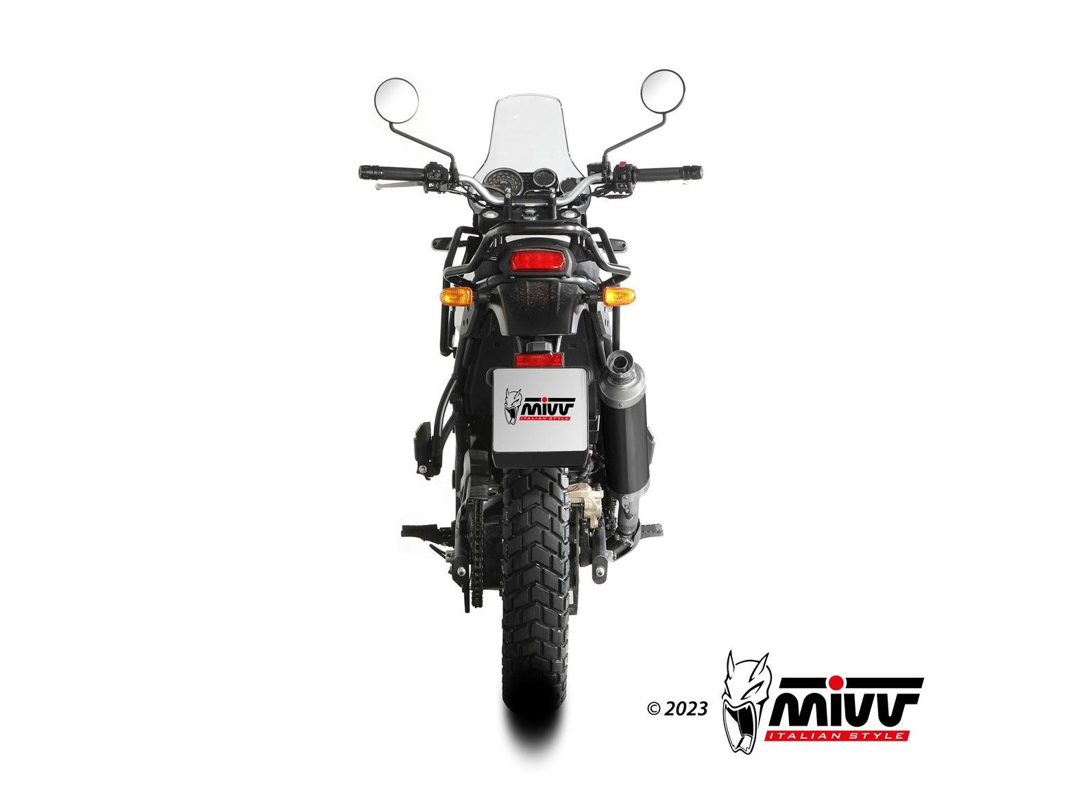 MIVV RE.003 ROYAL ENFIELD HIMALAYAN ( 2021 / 23 ) Slip-on High Exhaust "Dakar" (black; approved) – Accessories in the 2WheelsHero Motorcycle Aftermarket Accessories and Parts Online Shop