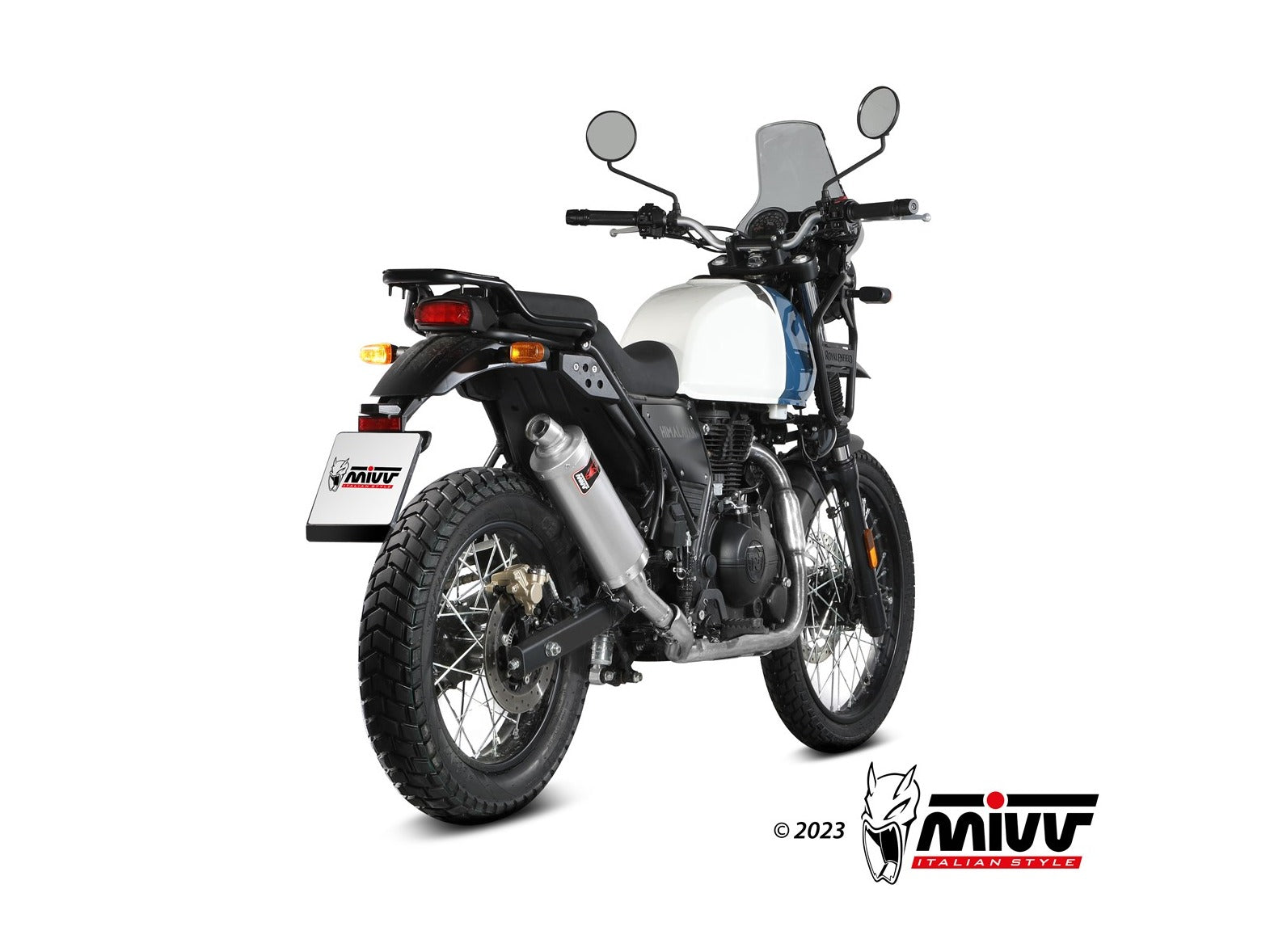 MIVV RE.003 ROYAL ENFIELD HIMALAYAN ( 2021 / 23 ) Slip-on High Exhaust "Dakar" (stainless steel; approved) – Accessories in the 2WheelsHero Motorcycle Aftermarket Accessories and Parts Online Shop