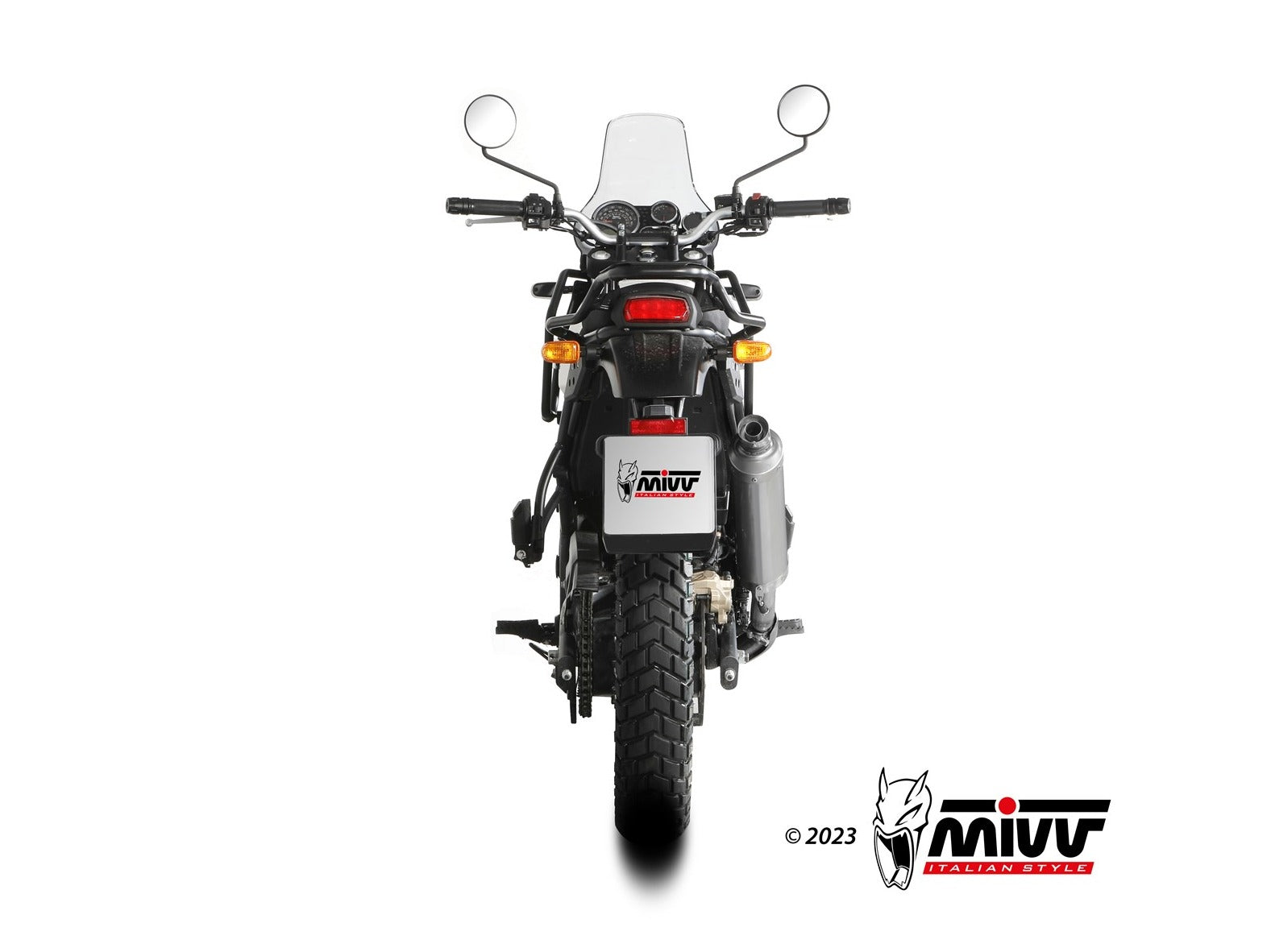 MIVV RE.003 ROYAL ENFIELD HIMALAYAN ( 2021 / 23 ) Slip-on High Exhaust "Dakar" (stainless steel; approved) – Accessories in the 2WheelsHero Motorcycle Aftermarket Accessories and Parts Online Shop