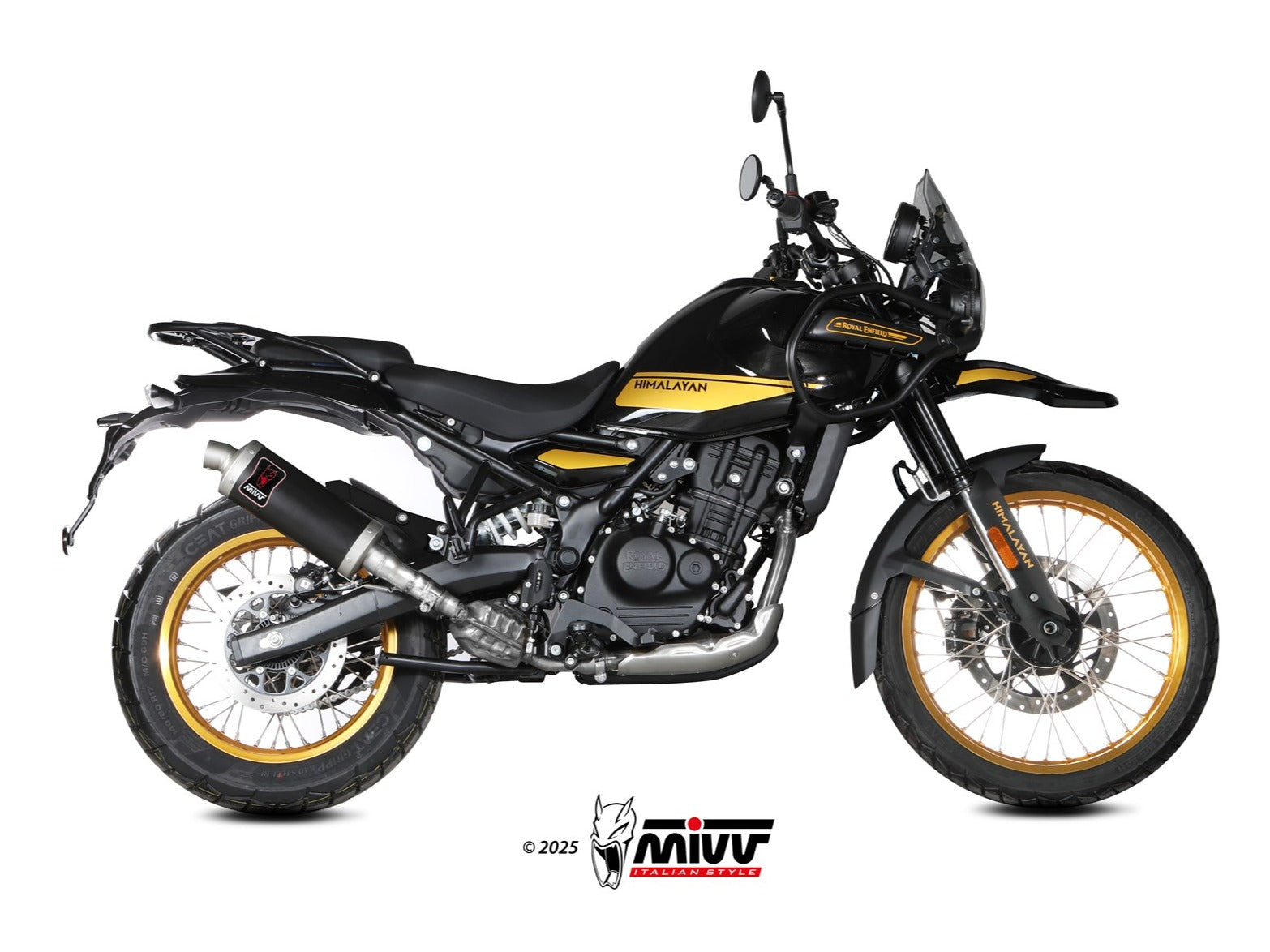 MIVV RE.006 ROYAL ENFIELD HIMALAYAN ( 2024+ ) Slip-on Exhaust "Dakar" (black; approved) – Accessories in the 2WheelsHero Motorcycle Aftermarket Accessories and Parts Online Shop