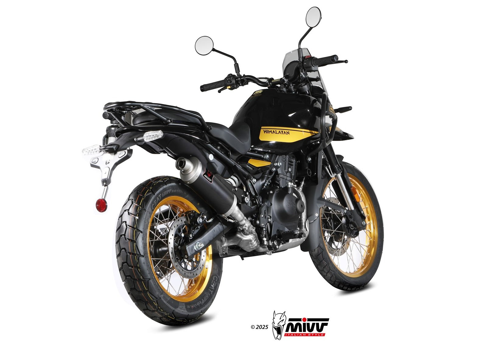 MIVV RE.006 ROYAL ENFIELD HIMALAYAN ( 2024+ ) Slip-on Exhaust "Dakar" (black; approved) – Accessories in the 2WheelsHero Motorcycle Aftermarket Accessories and Parts Online Shop