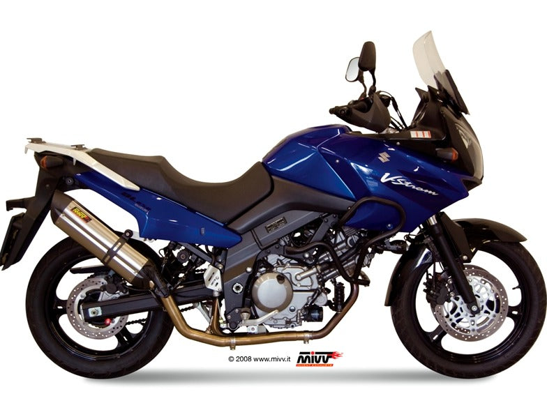 MIVV S.019 SUZUKI V-Strom 650 ( 2004 / 06 ) Full System Exhaust "Suono" (stainless steel; approved) – Accessories in the 2WheelsHero Motorcycle Aftermarket Accessories and Parts Online Shop