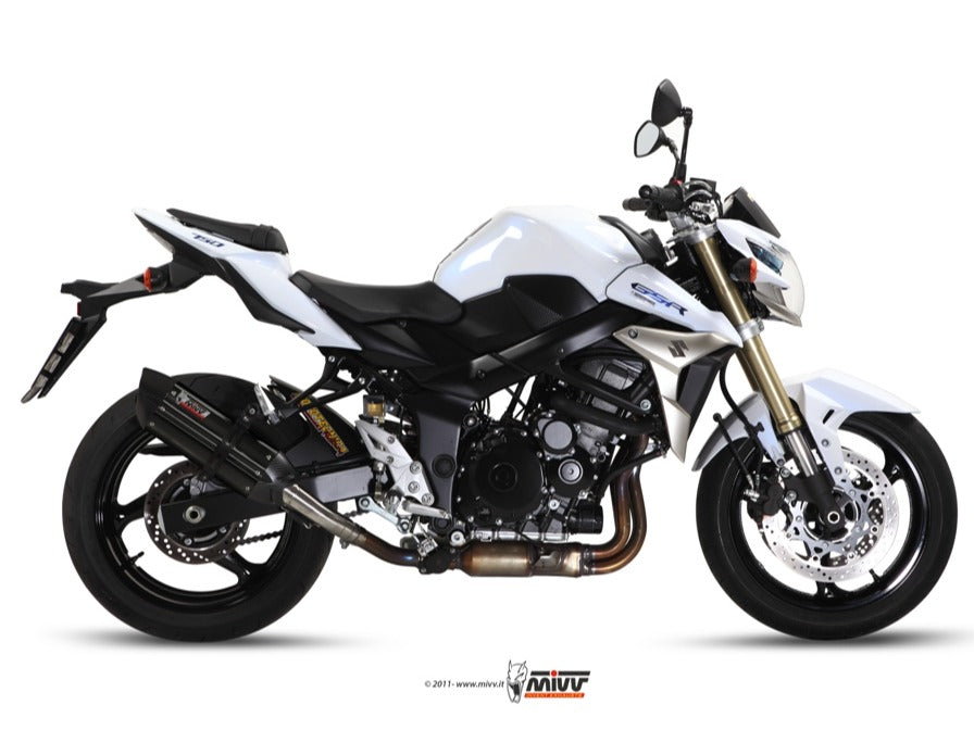 MIVV S.037 SUZUKI GSR 750 ( 2011 / 16 ) Slip-on Exhaust "Suono" (black; approved) – Accessories in the 2WheelsHero Motorcycle Aftermarket Accessories and Parts Online Shop
