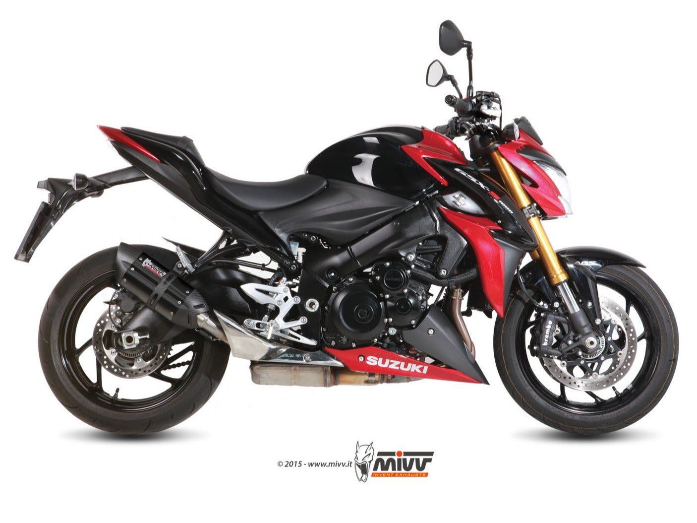 MIVV S.044 SUZUKI GSX-S 1000 / F ( 2015 / 20 ) Slip-on Exhaust "Suono" (black; approved) – Accessories in the 2WheelsHero Motorcycle Aftermarket Accessories and Parts Online Shop
