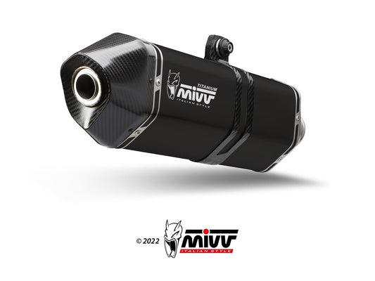 MIVV S.042 SUZUKI V-Strom 1050 ( 2020+ ) Slip-on Exhaust "Speed Edge" (black; approved) – Accessories in the 2WheelsHero Motorcycle Aftermarket Accessories and Parts Online Shop