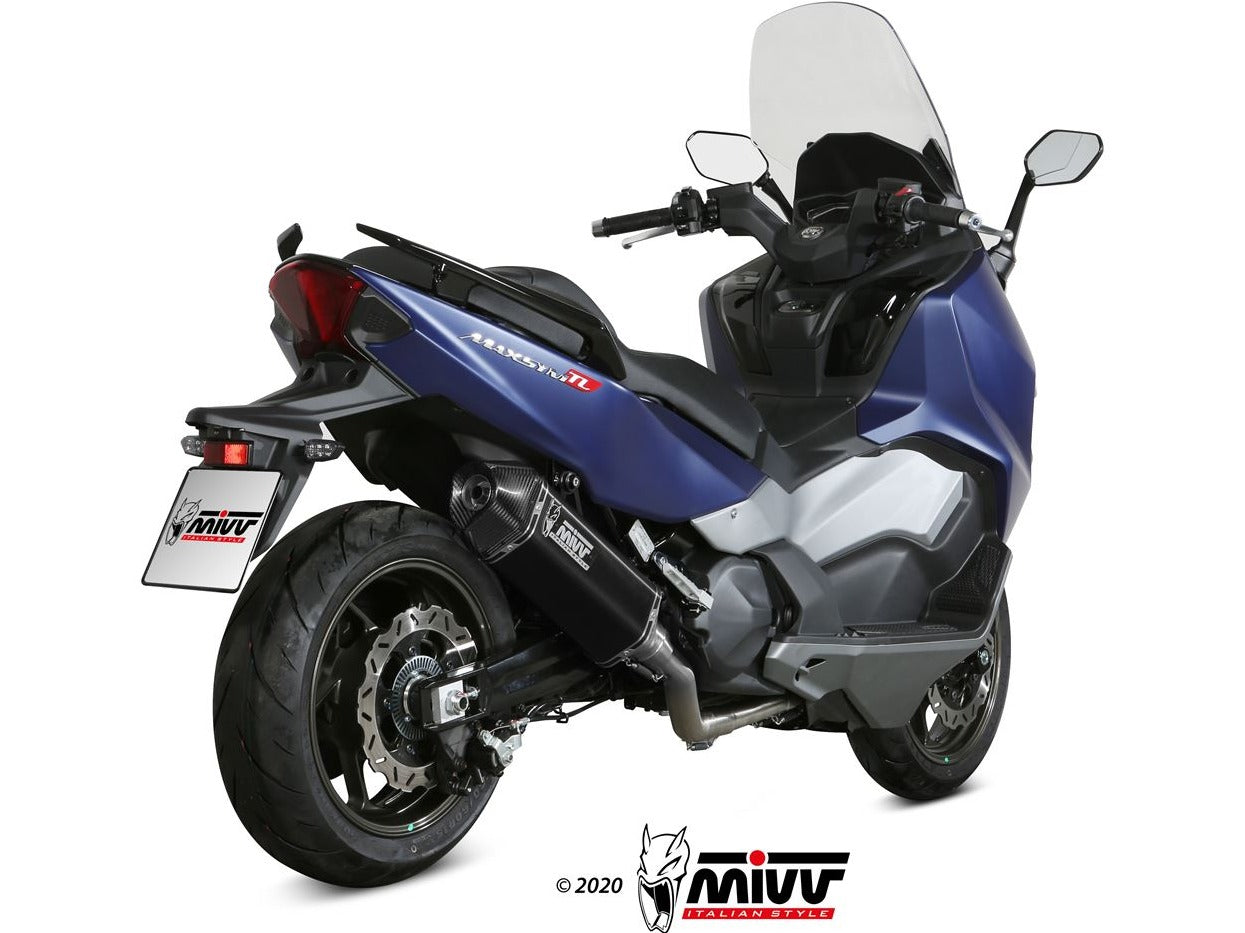 MIVV SY.002 SYM MAXSYM TL 500 ( 2019 - 20 ) Full System Exhaust "Speed Edge" (black; approved) – Accessories in the 2WheelsHero Motorcycle Aftermarket Accessories and Parts Online Shop