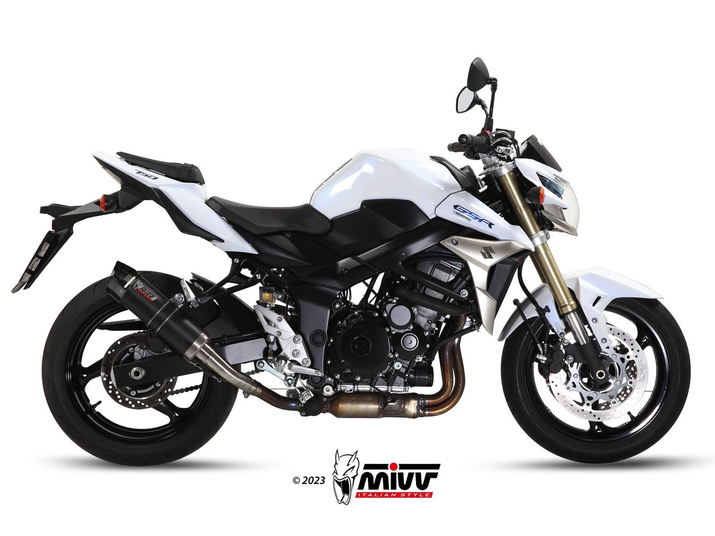 MIVV S.037 SUZUKI GSR 750 ( 2011 / 16 ) Slip-on Exhaust "GP" (carbon + cap; approved) – Accessories in the 2WheelsHero Motorcycle Aftermarket Accessories and Parts Online Shop