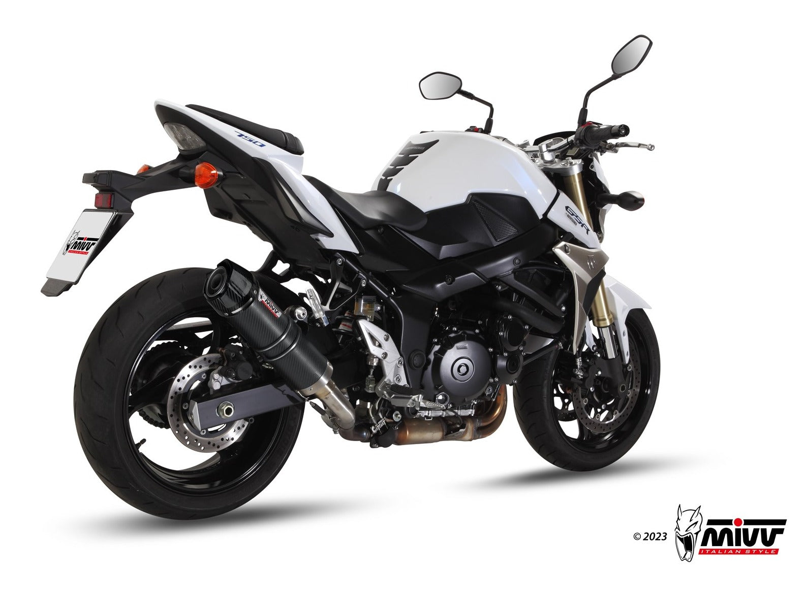 MIVV S.037 SUZUKI GSR 750 ( 2011 / 16 ) Slip-on Exhaust "GP" (carbon + cap; approved) – Accessories in the 2WheelsHero Motorcycle Aftermarket Accessories and Parts Online Shop