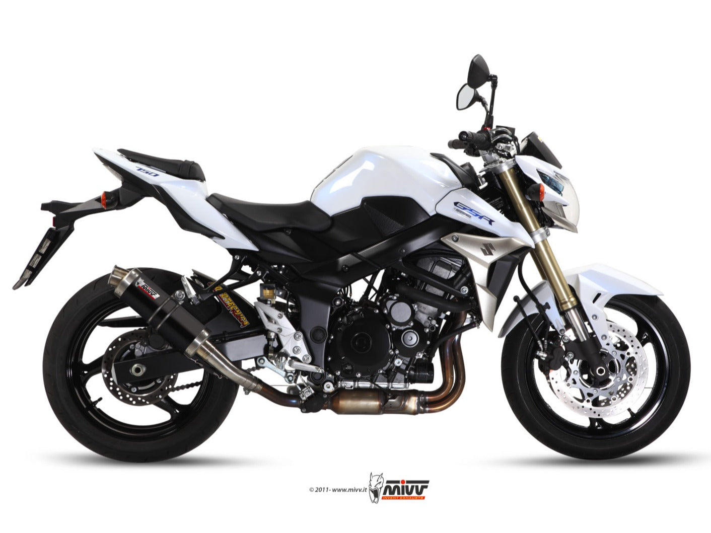 MIVV S.037 SUZUKI GSR 750 ( 2011 / 16 ) Slip-on Exhaust "GP" (black; approved) – Accessories in the 2WheelsHero Motorcycle Aftermarket Accessories and Parts Online Shop