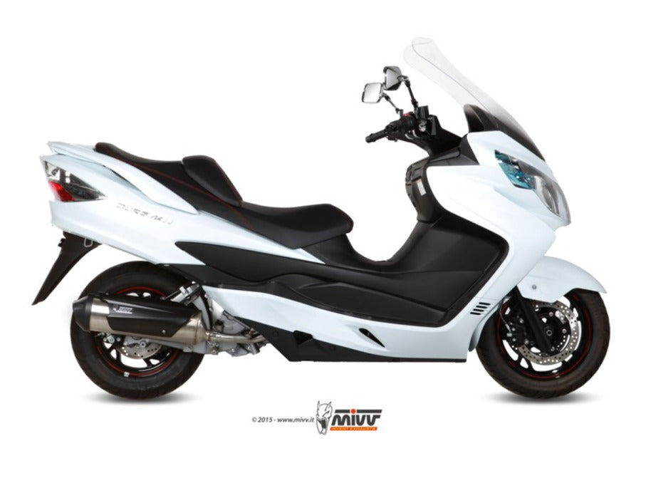 MIVV C.SU.0007 SUZUKI BURGMAN 400 ( 2006 / 16 ) Full System Exhaust "Urban" (stainless steel; not approved) – Accessories in the 2WheelsHero Motorcycle Aftermarket Accessories and Parts Online Shop