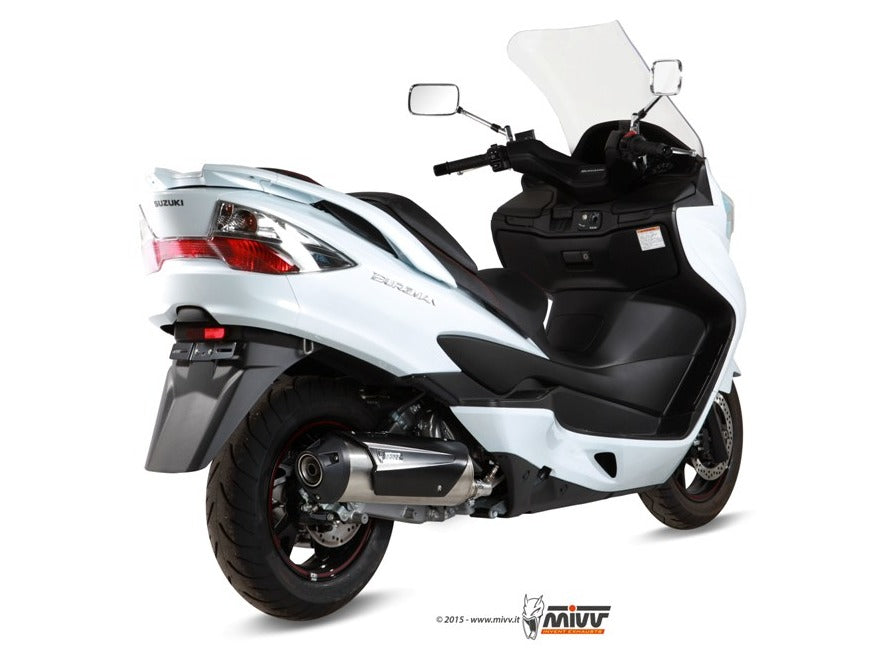 MIVV C.SU.0007 SUZUKI BURGMAN 400 ( 2006 / 16 ) Full System Exhaust "Urban" (stainless steel; not approved) – Accessories in the 2WheelsHero Motorcycle Aftermarket Accessories and Parts Online Shop