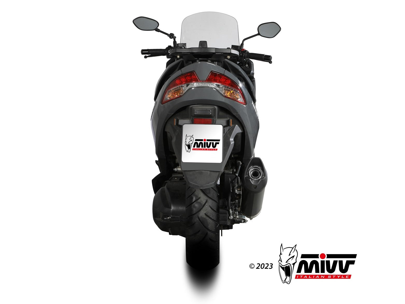 MIVV MV.SU.0002 SUZUKI BURGMAN 400 ( 2022+ ) Slip-on Exhaust "Mover" (black stainless steel; approved) – Accessories in the 2WheelsHero Motorcycle Aftermarket Accessories and Parts Online Shop