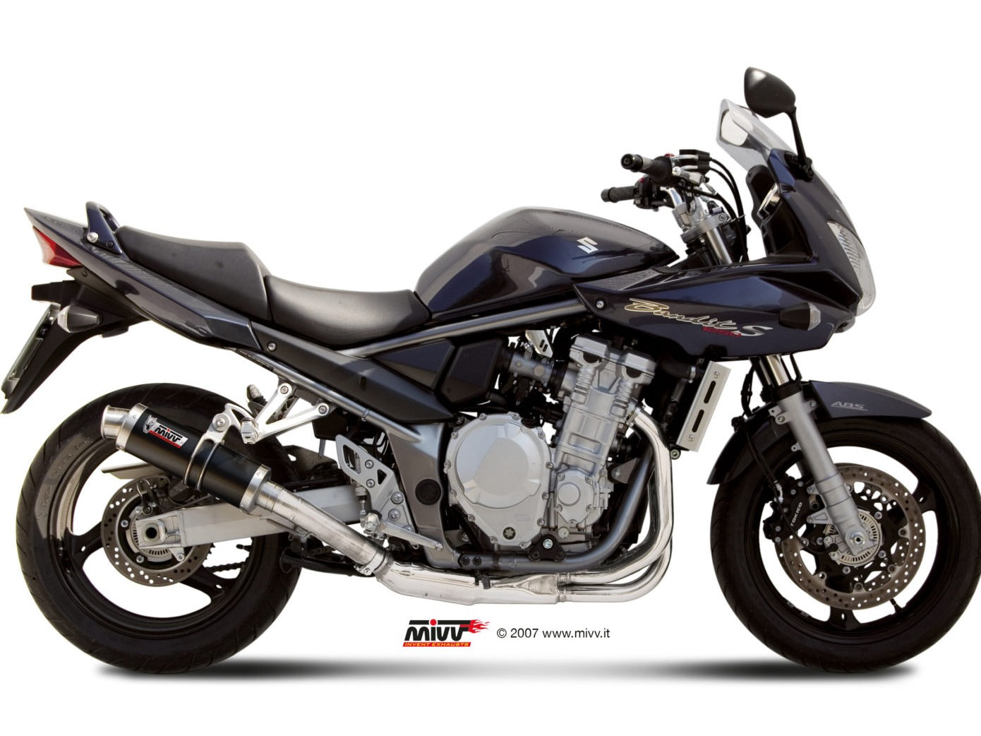 MIVV S.029 SUZUKI GSF 1250 Bandit ( 2007 / 16 ) Slip-on Exhaust "GP" (black; approved) – Accessories in the 2WheelsHero Motorcycle Aftermarket Accessories and Parts Online Shop