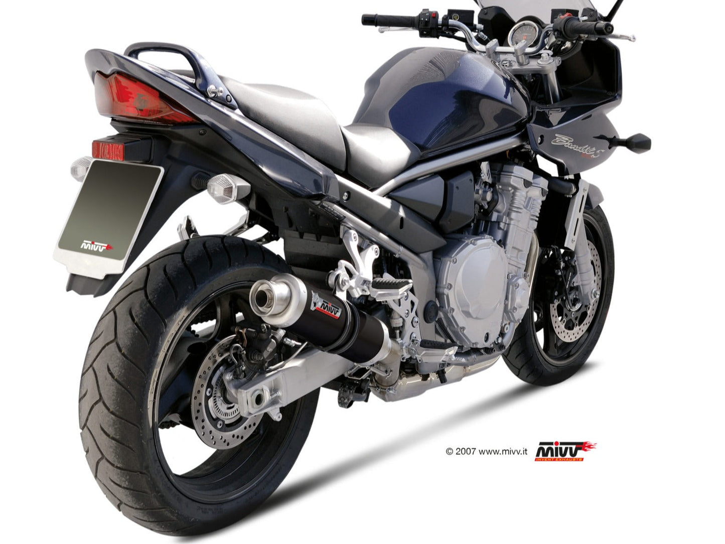 MIVV S.029 SUZUKI GSF 1250 Bandit ( 2007 / 16 ) Slip-on Exhaust "GP" (black; approved) – Accessories in the 2WheelsHero Motorcycle Aftermarket Accessories and Parts Online Shop