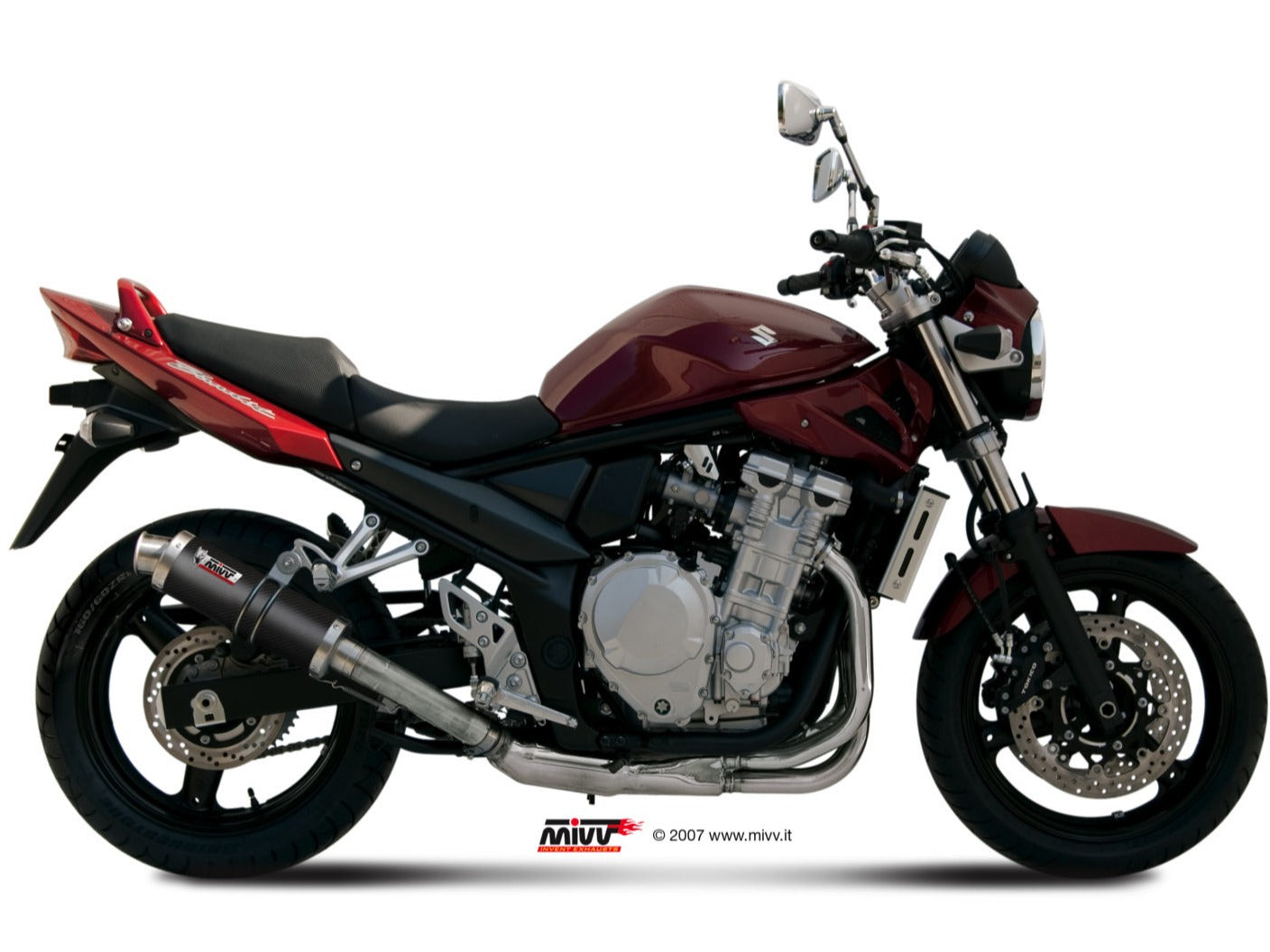 MIVV S.030 SUZUKI GSF 650 Bandit / GSX 650 F ( 2007 / 15 ) Slip-on Exhaust "GP" (carbon; approved) – Accessories in the 2WheelsHero Motorcycle Aftermarket Accessories and Parts Online Shop