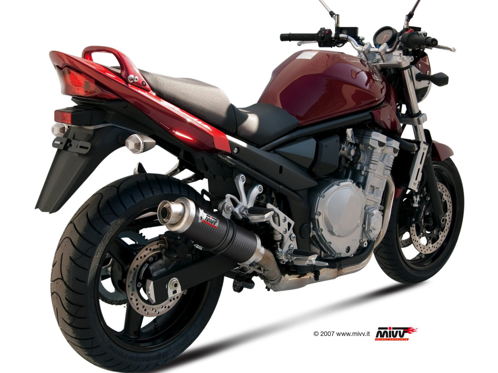 MIVV S.030 SUZUKI GSF 650 Bandit / GSX 650 F ( 2007 / 15 ) Slip-on Exhaust "GP" (carbon; approved) – Accessories in the 2WheelsHero Motorcycle Aftermarket Accessories and Parts Online Shop