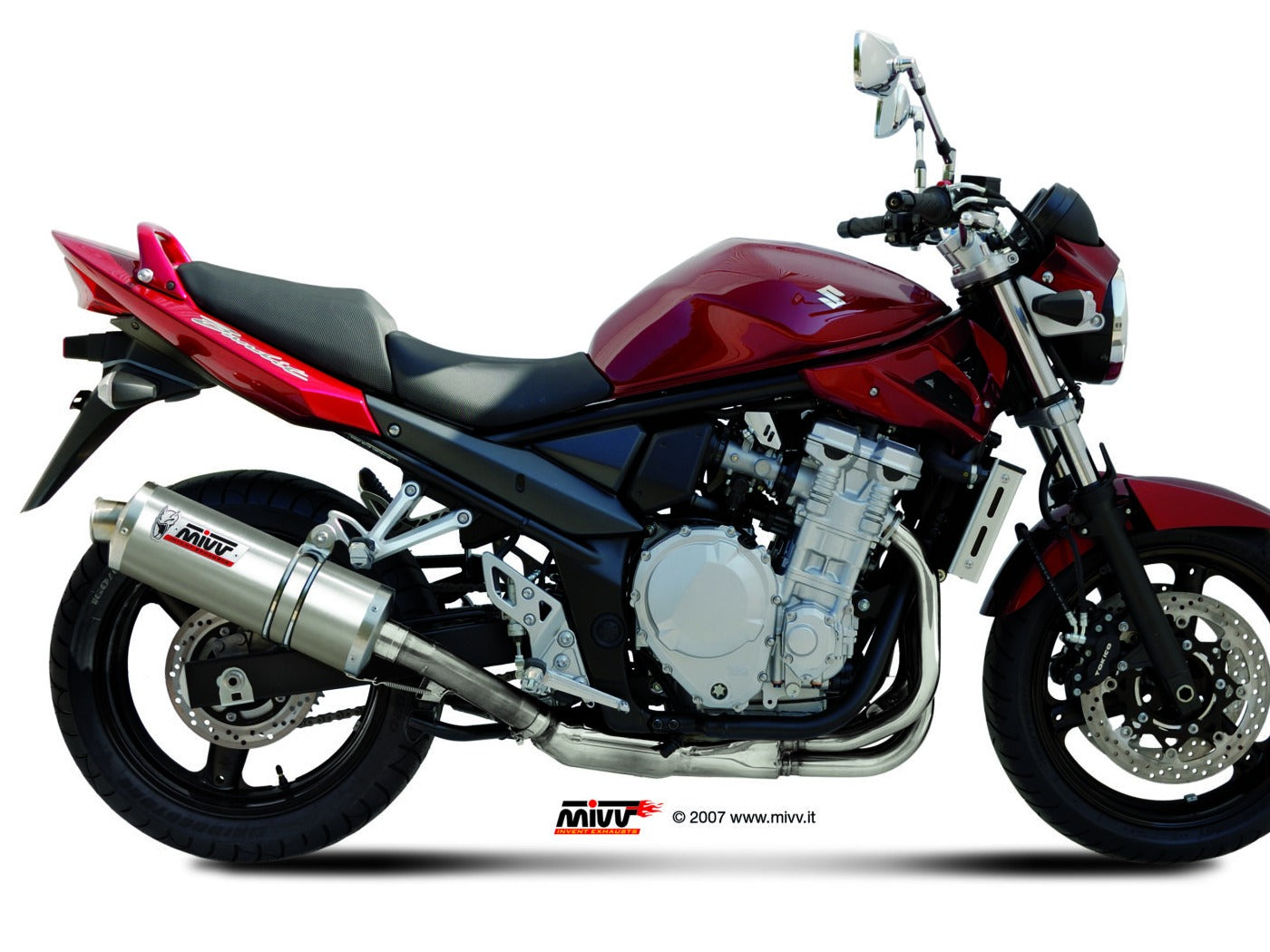 MIVV S.030 SUZUKI GSF 650 Bandit / GSX 650 F ( 2007 / 15 ) Slip-on Exhaust "Oval" (stainless steel; approved) – Accessories in the 2WheelsHero Motorcycle Aftermarket Accessories and Parts Online Shop