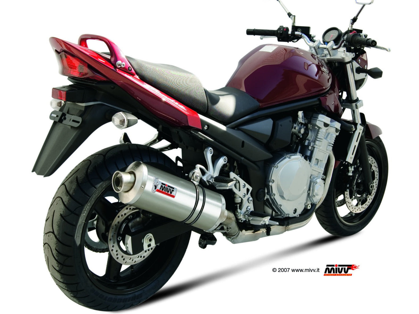 MIVV S.030 SUZUKI GSF 650 Bandit / GSX 650 F ( 2007 / 15 ) Slip-on Exhaust "Oval" (stainless steel; approved) – Accessories in the 2WheelsHero Motorcycle Aftermarket Accessories and Parts Online Shop