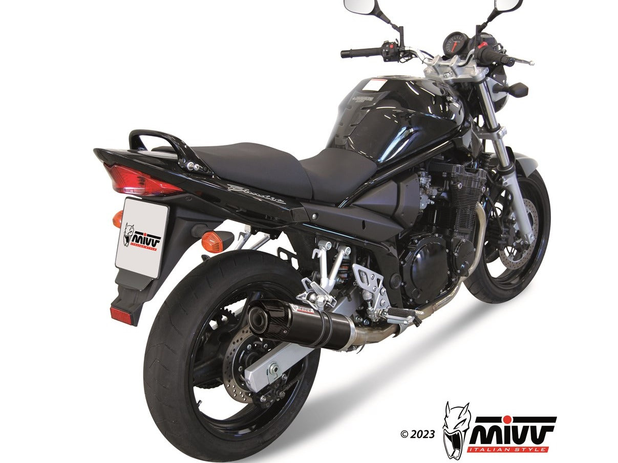 MIVV S.017 SUZUKI GSF 650 Bandit ( 2005 - 06 ) Slip-on Exhaust "GP" (black + carbon cap; approved) – Accessories in the 2WheelsHero Motorcycle Aftermarket Accessories and Parts Online Shop
