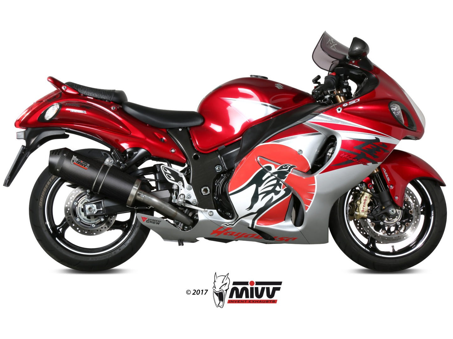 MIVV S.052 SUZUKI GSX-R 1300 Hayabusa ( 2008 / 17 ) Dual Slip-on Exhaust "Oval" (carbon + cap; approved) – Accessories in the 2WheelsHero Motorcycle Aftermarket Accessories and Parts Online Shop