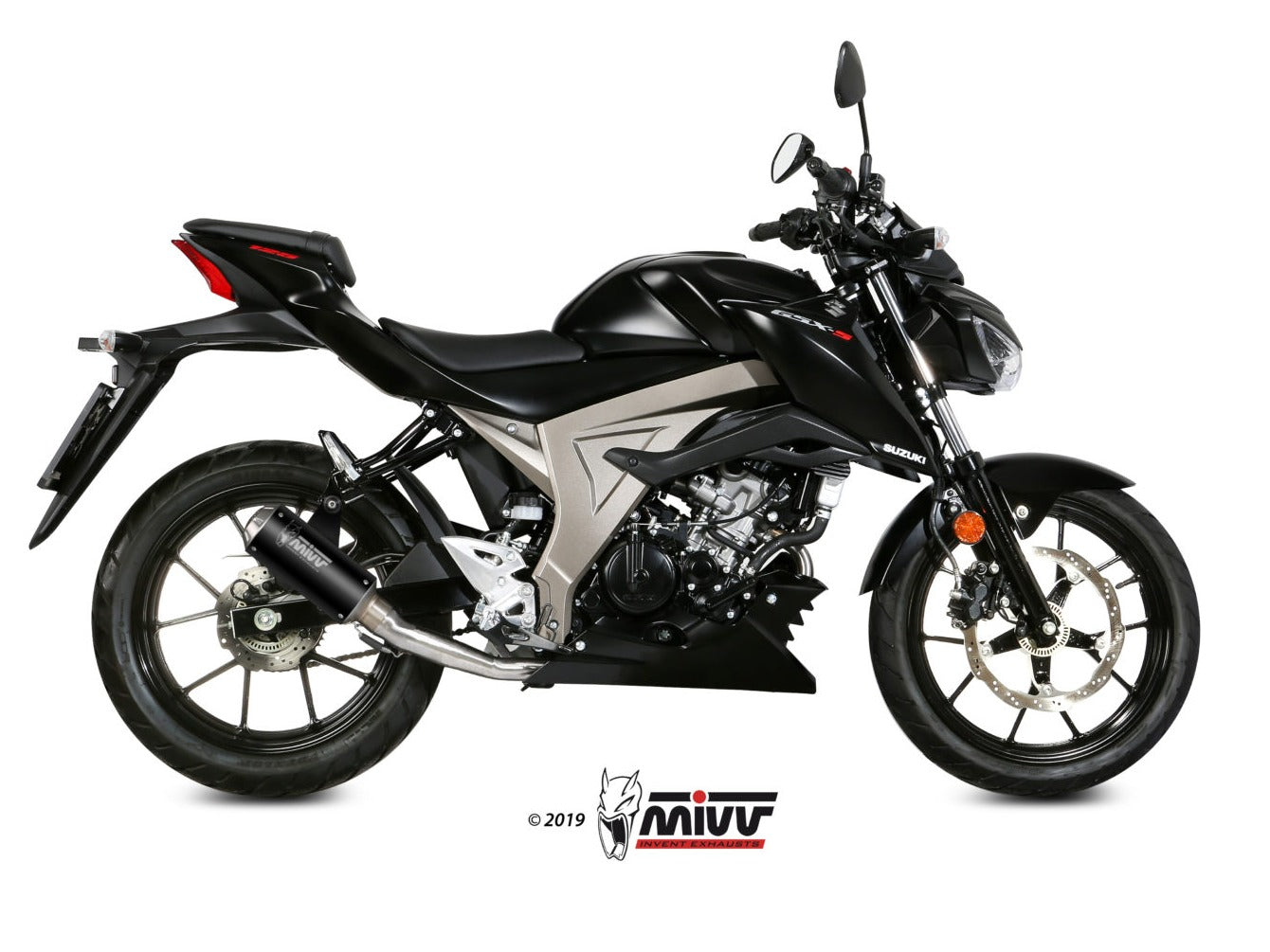 MIVV S.055 SUZUKI GSX-R / S 125 ( 2017 / 20 ) Full System Exhaust "MK3" (black; not approved) – Accessories in the 2WheelsHero Motorcycle Aftermarket Accessories and Parts Online Shop