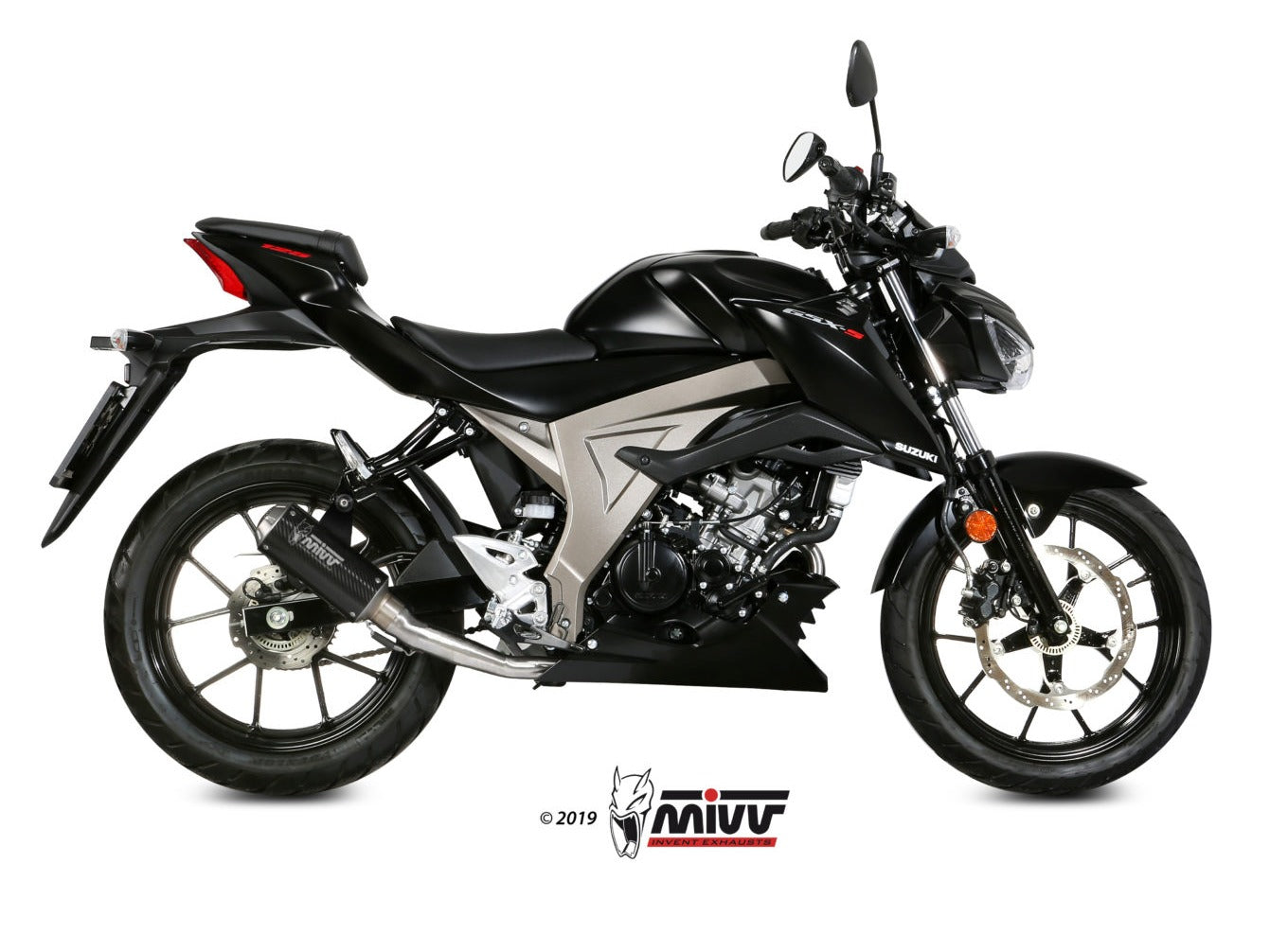 MIVV S.055 SUZUKI GSX-R / S 125 ( 2017 / 20 ) Full System Exhaust "MK3" (carbon; not approved) – Accessories in the 2WheelsHero Motorcycle Aftermarket Accessories and Parts Online Shop