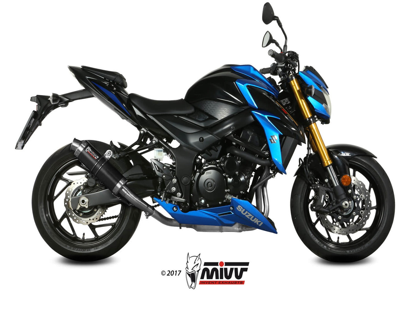 MIVV S.048 SUZUKI GSX-S 750 ( 2017 / 20 ) Slip-on Exhaust "GP" (carbon; approved) – Accessories in the 2WheelsHero Motorcycle Aftermarket Accessories and Parts Online Shop