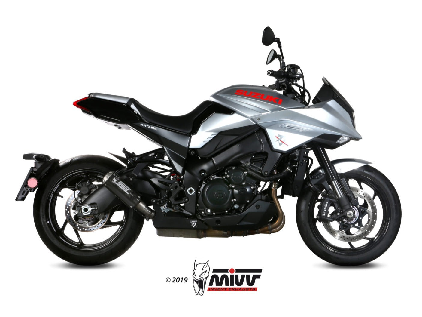 MIVV S.056 SUZUKI Katana ( 2019+ ) Slip-on Exhaust "MK3" (carbon; approved) – Accessories in the 2WheelsHero Motorcycle Aftermarket Accessories and Parts Online Shop