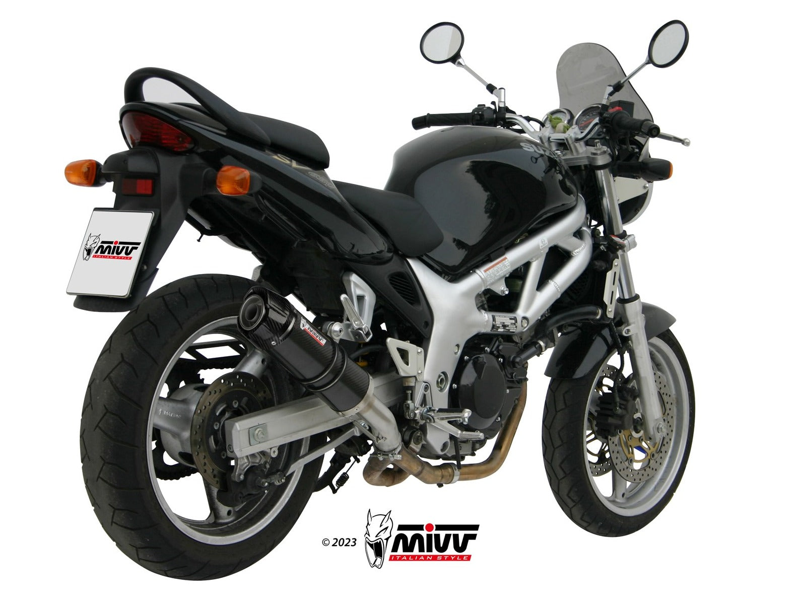MIVV S.004 SUZUKI SV 650 ( 1999 / 2002 ) Slip-on Exhaust "GP" (carbon + cap; approved) – Accessories in the 2WheelsHero Motorcycle Aftermarket Accessories and Parts Online Shop