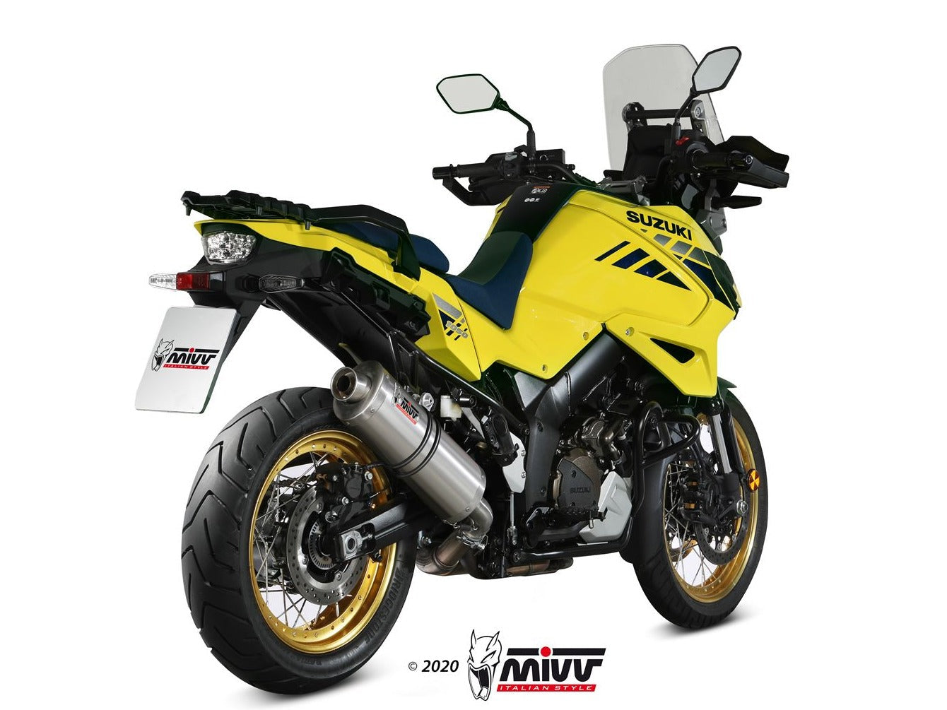 MIVV S.042 SUZUKI V-Strom1050 (2020+) Slip-on Exhaust "Oval" (stainless steel; approved) – Accessories in the 2WheelsHero Motorcycle Aftermarket Accessories and Parts Online Shop
