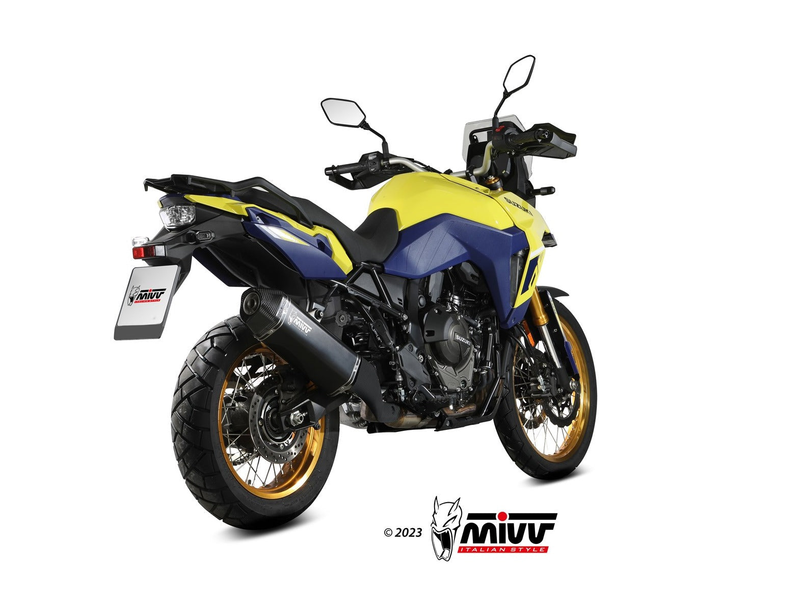 MIVV S.061 SUZUKI V-Strom 800 DE / SE ( 2023+ ) Slip-on Exhaust "Speed Edge" (black; approved) – Accessories in the 2WheelsHero Motorcycle Aftermarket Accessories and Parts Online Shop