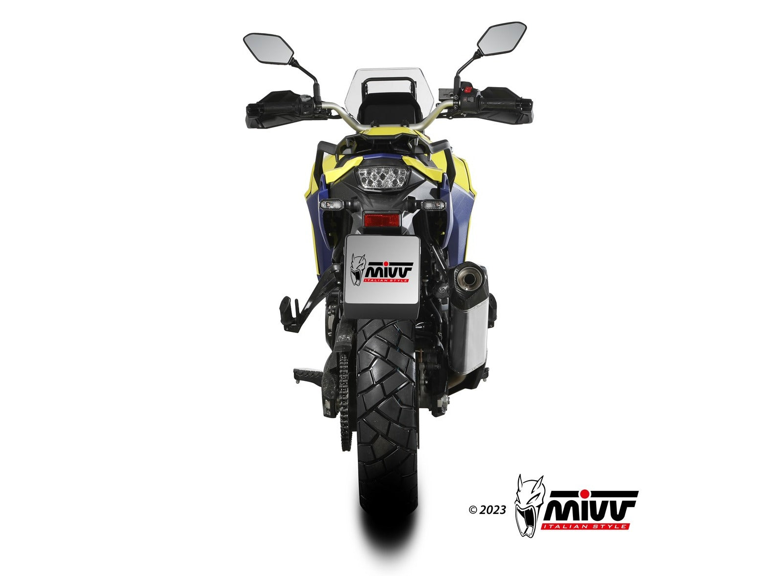 MIVV S.061 SUZUKI V-Strom 800 DE / SE ( 2023+ ) Slip-on Exhaust "Speed Edge" (stainless steel; approved) – Accessories in the 2WheelsHero Motorcycle Aftermarket Accessories and Parts Online Shop