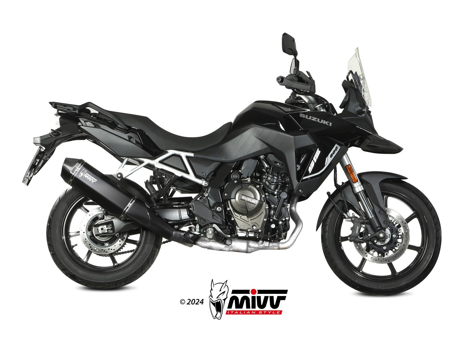 MIVV S.061 SUZUKI V-Strom 800 DE / SE ( 2023+ ) Slip-on Exhaust "Speed Edge" (black; approved) – Accessories in the 2WheelsHero Motorcycle Aftermarket Accessories and Parts Online Shop
