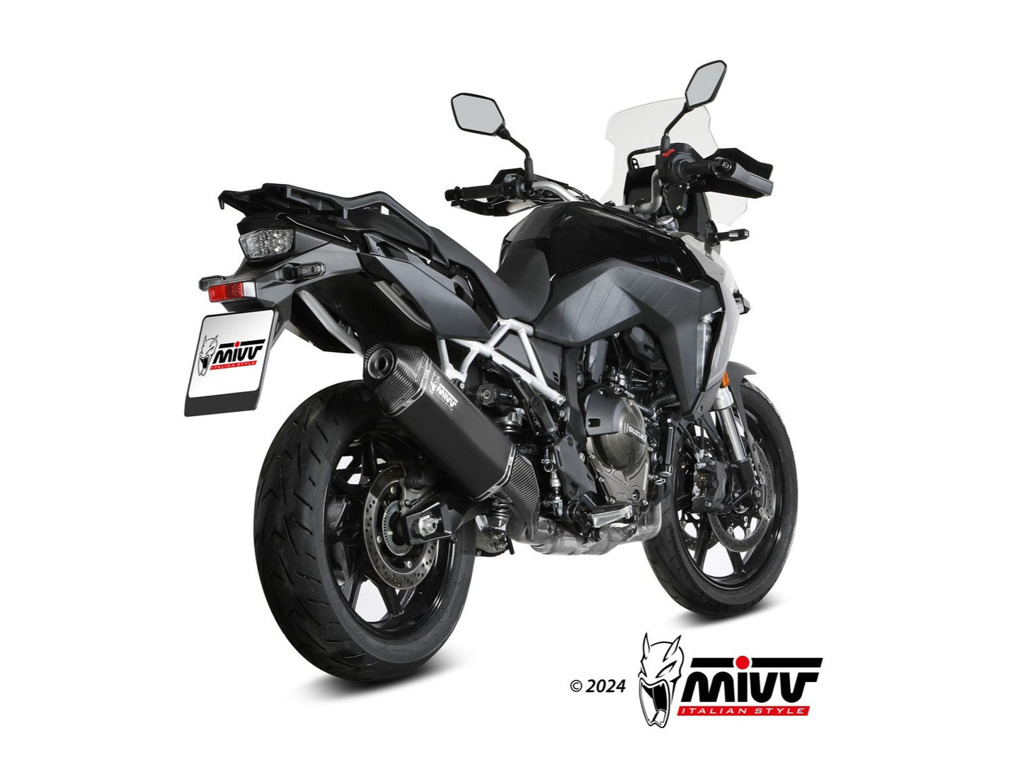 MIVV S.061 SUZUKI V-Strom 800 DE / SE ( 2023+ ) Slip-on Exhaust "Speed Edge" (black; approved) – Accessories in the 2WheelsHero Motorcycle Aftermarket Accessories and Parts Online Shop
