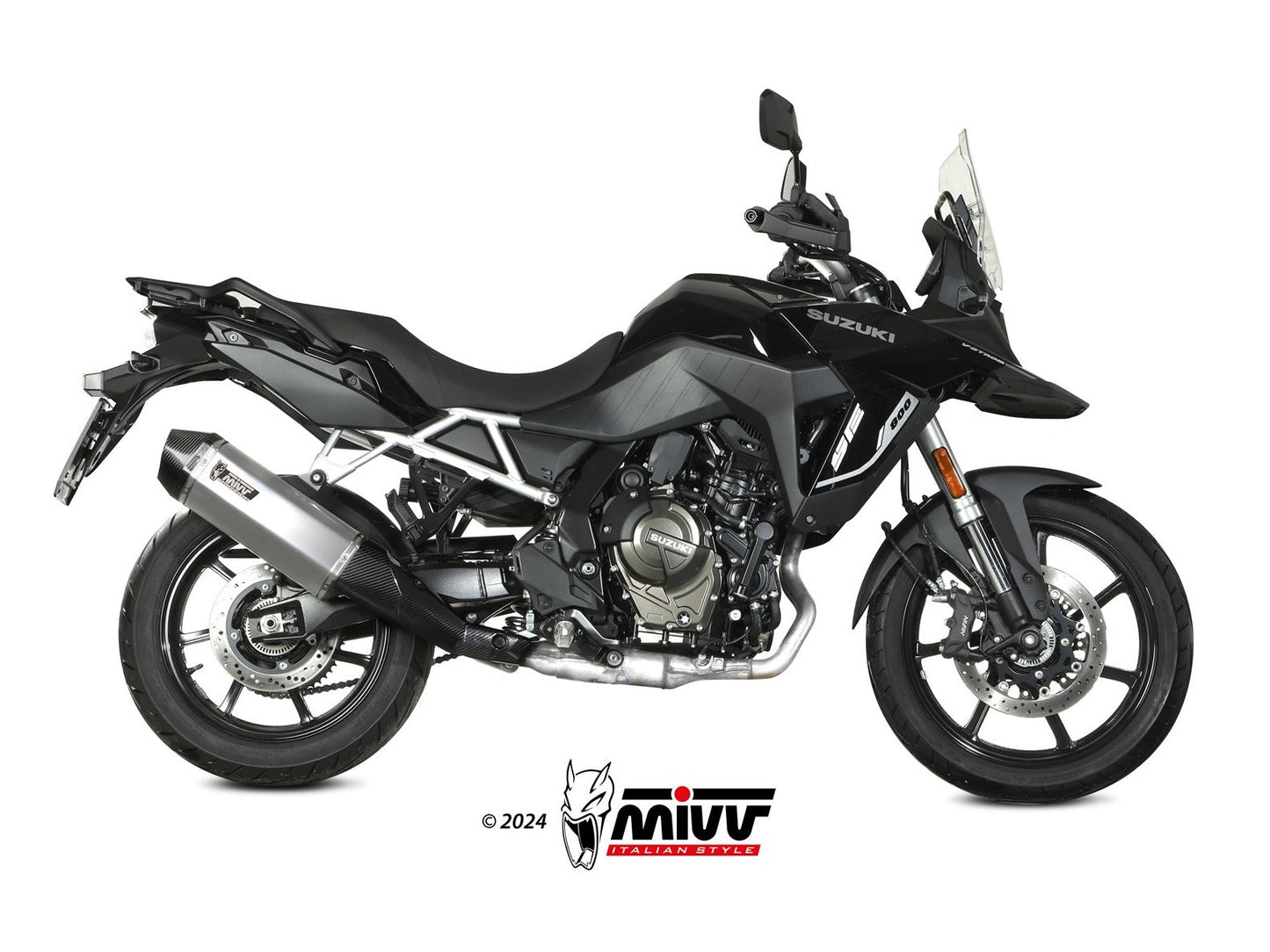 MIVV S.061 SUZUKI V-Strom 800 DE / SE ( 2023+ ) Slip-on Exhaust "Speed Edge" (stainless steel; approved) – Accessories in the 2WheelsHero Motorcycle Aftermarket Accessories and Parts Online Shop