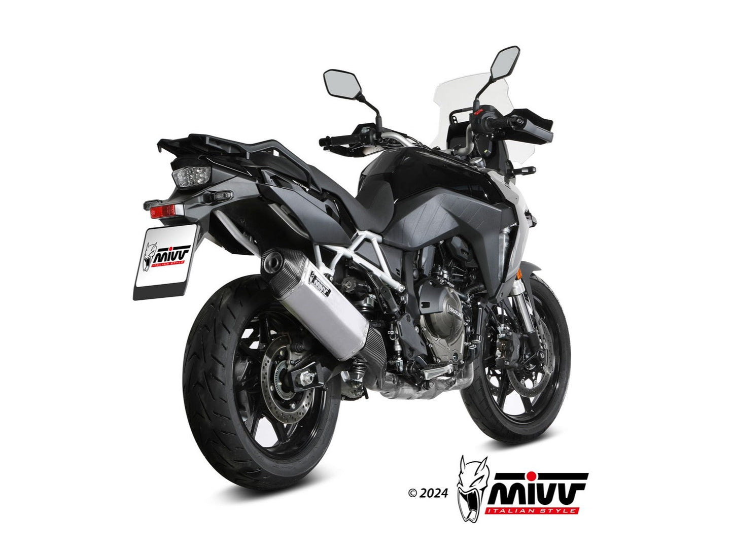 MIVV S.061 SUZUKI V-Strom 800 DE / SE ( 2023+ ) Slip-on Exhaust "Speed Edge" (stainless steel; approved) – Accessories in the 2WheelsHero Motorcycle Aftermarket Accessories and Parts Online Shop
