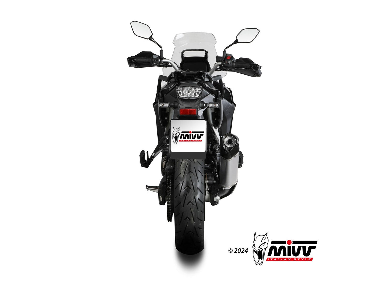 MIVV S.061 SUZUKI V-Strom 800 DE / SE ( 2023+ ) Slip-on Exhaust "Speed Edge" (stainless steel; approved) – Accessories in the 2WheelsHero Motorcycle Aftermarket Accessories and Parts Online Shop