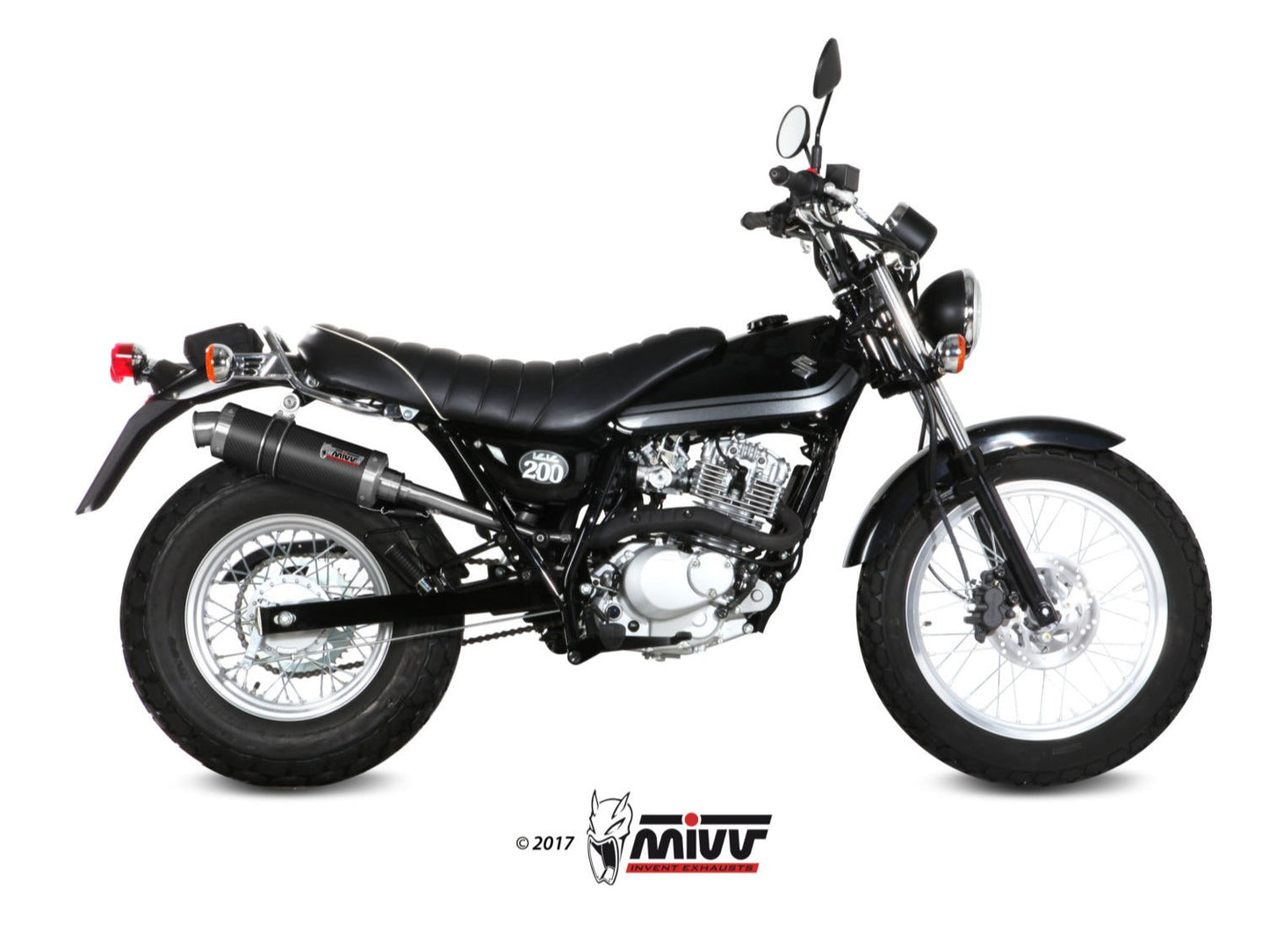 MIVV S.046 SUZUKI Van Van 200 ( 2016 - 17 ) Slip-on Exhaust "GP" (carbon; not approved) – Accessories in the 2WheelsHero Motorcycle Aftermarket Accessories and Parts Online Shop