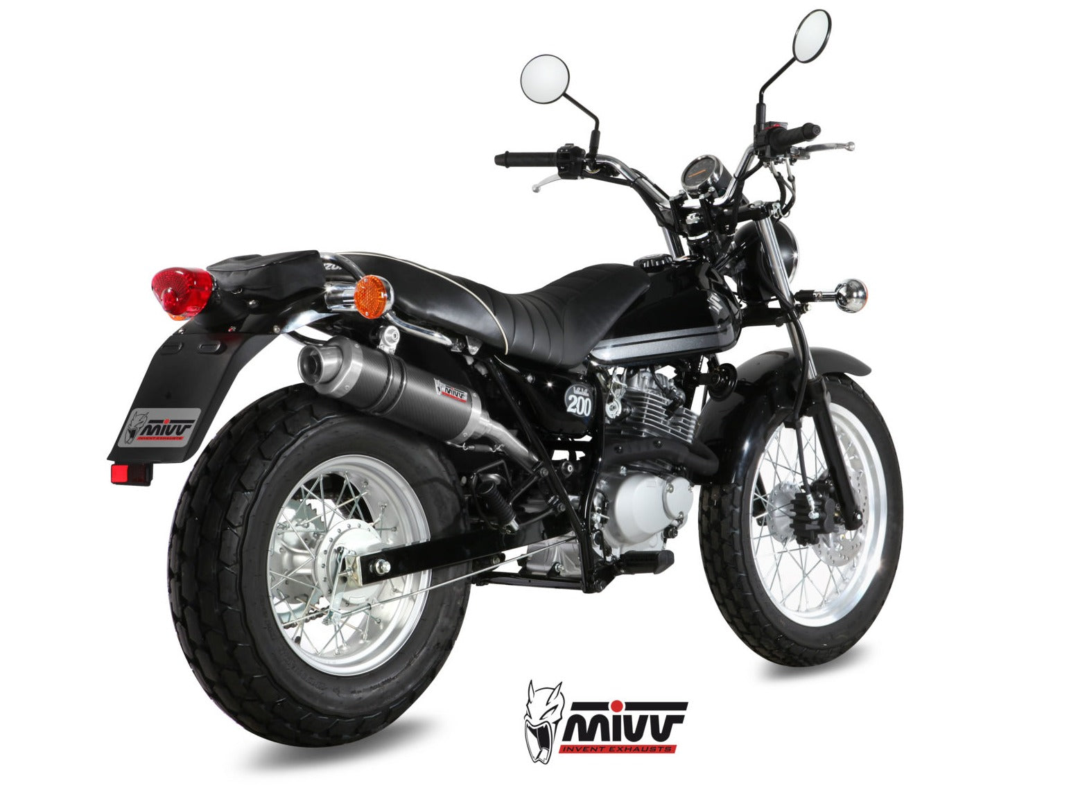 MIVV S.046 SUZUKI Van Van 200 ( 2016 - 17 ) Slip-on Exhaust "GP" (carbon; not approved) – Accessories in the 2WheelsHero Motorcycle Aftermarket Accessories and Parts Online Shop