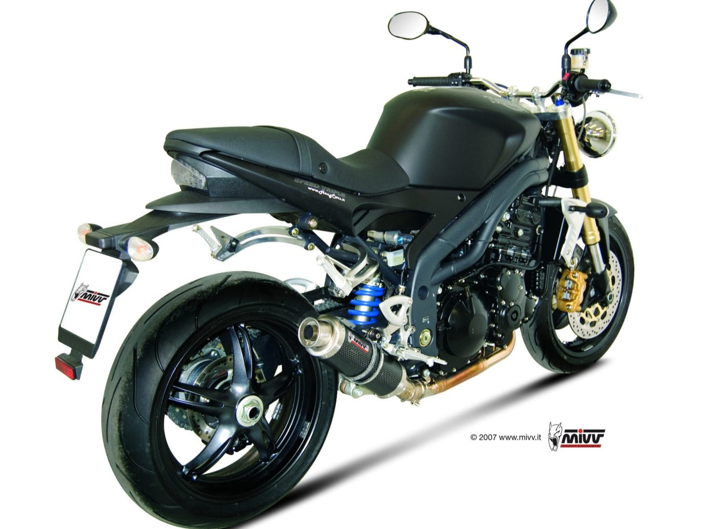 MIVV T.008 TRIUMPH SPEED TRIPLE 1050 R / S / RS ( 2007 / 10 ) Slip On Low Exhaust "GP" (carbon; approved) – Accessories in the 2WheelsHero Motorcycle Aftermarket Accessories and Parts Online Shop