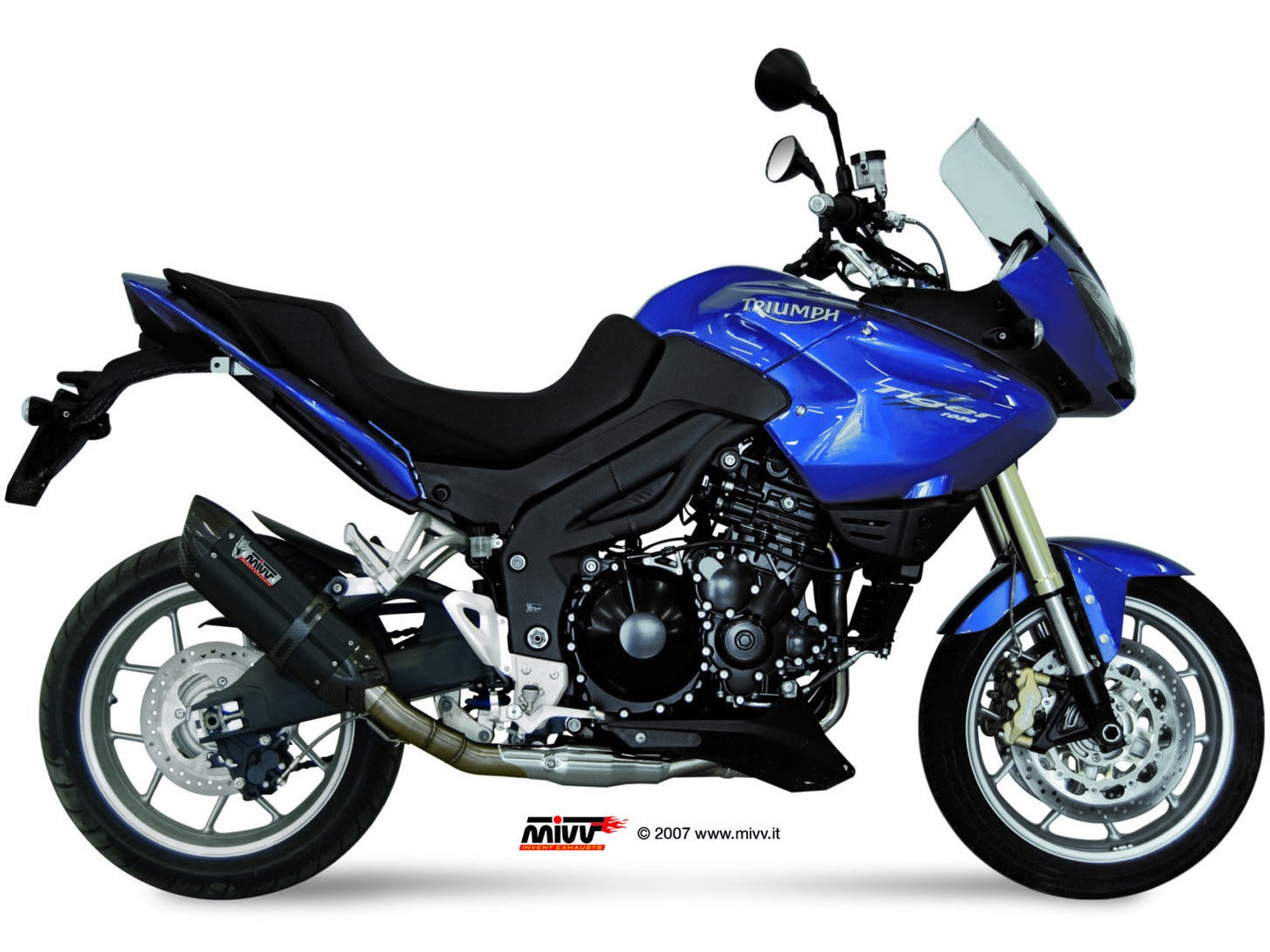 MIVV T.010 TRIUMPH TIGER 1050 ( 2007 / 12 ) Slip-on Low Exhaust "Suono" (black; approved) – Accessories in the 2WheelsHero Motorcycle Aftermarket Accessories and Parts Online Shop