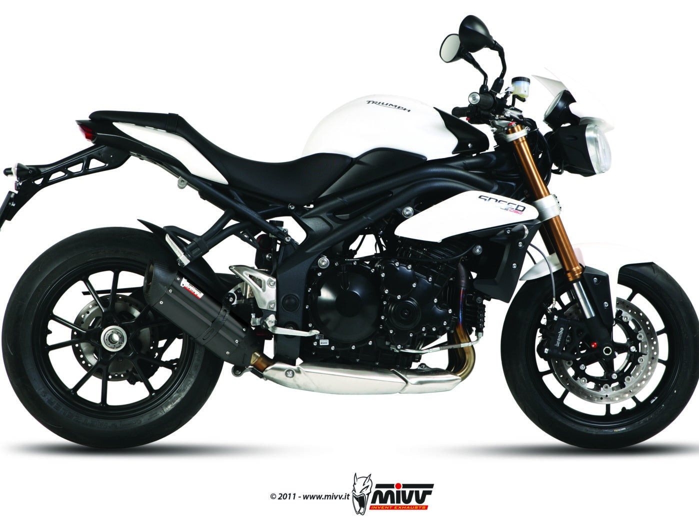 MIVV T.012 TRIUMPH SPEED TRIPLE 1050 R / S / RS ( 2011 / 15 ) Slip On Low Exhaust "Suono" (black; approved) – Accessories in the 2WheelsHero Motorcycle Aftermarket Accessories and Parts Online Shop