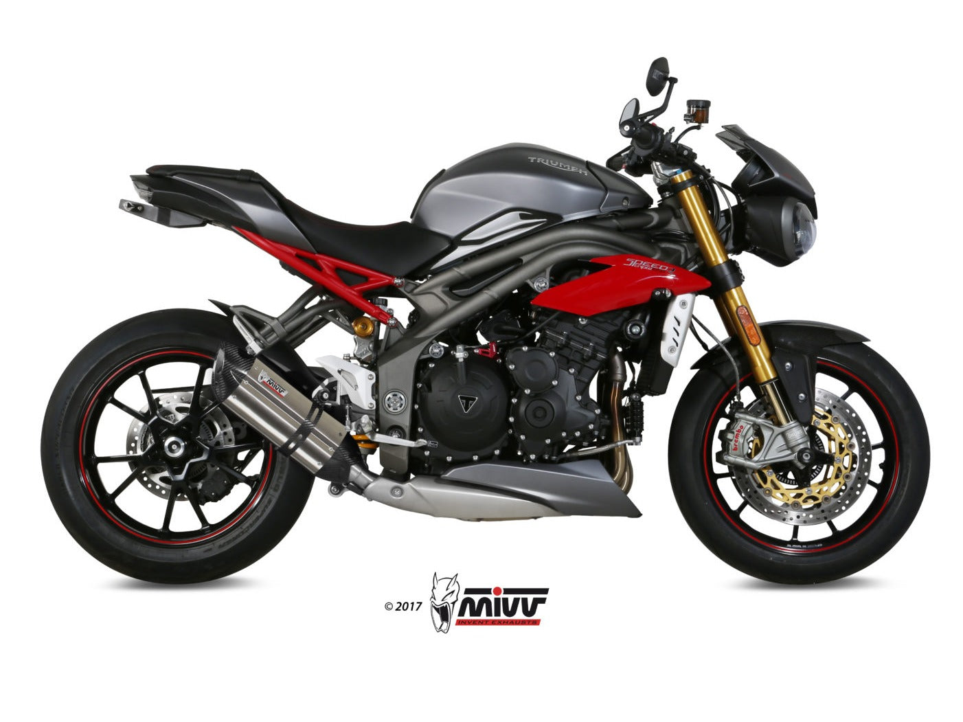 MIVV T.016 TRIUMPH SPEED TRIPLE 1050 R / S / RS ( 2016 - 17 ) Slip On Low Exhaust "Suono" (stainless steel; approved) – Accessories in the 2WheelsHero Motorcycle Aftermarket Accessories and Parts Online Shop