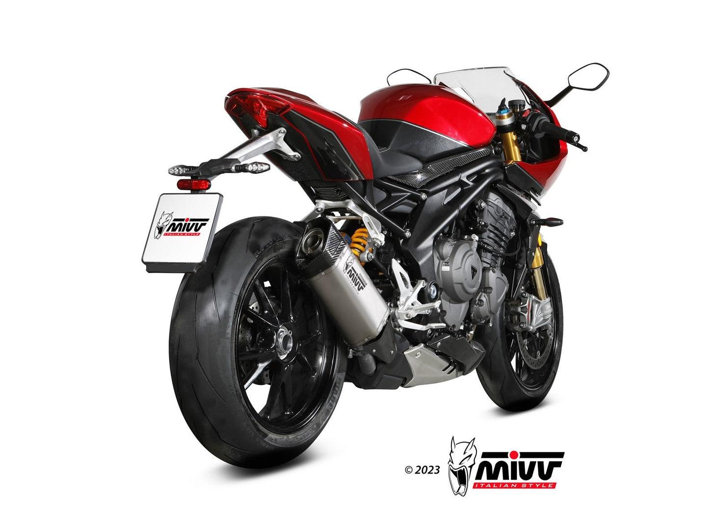 MIVV T.025 TRIUMPH SPEED TRIPLE 1200 RR / RS ( 2021+ ) Dual Slip On Exhaust "SR-1" (titanium; approved) – Accessories in the 2WheelsHero Motorcycle Aftermarket Accessories and Parts Online Shop
