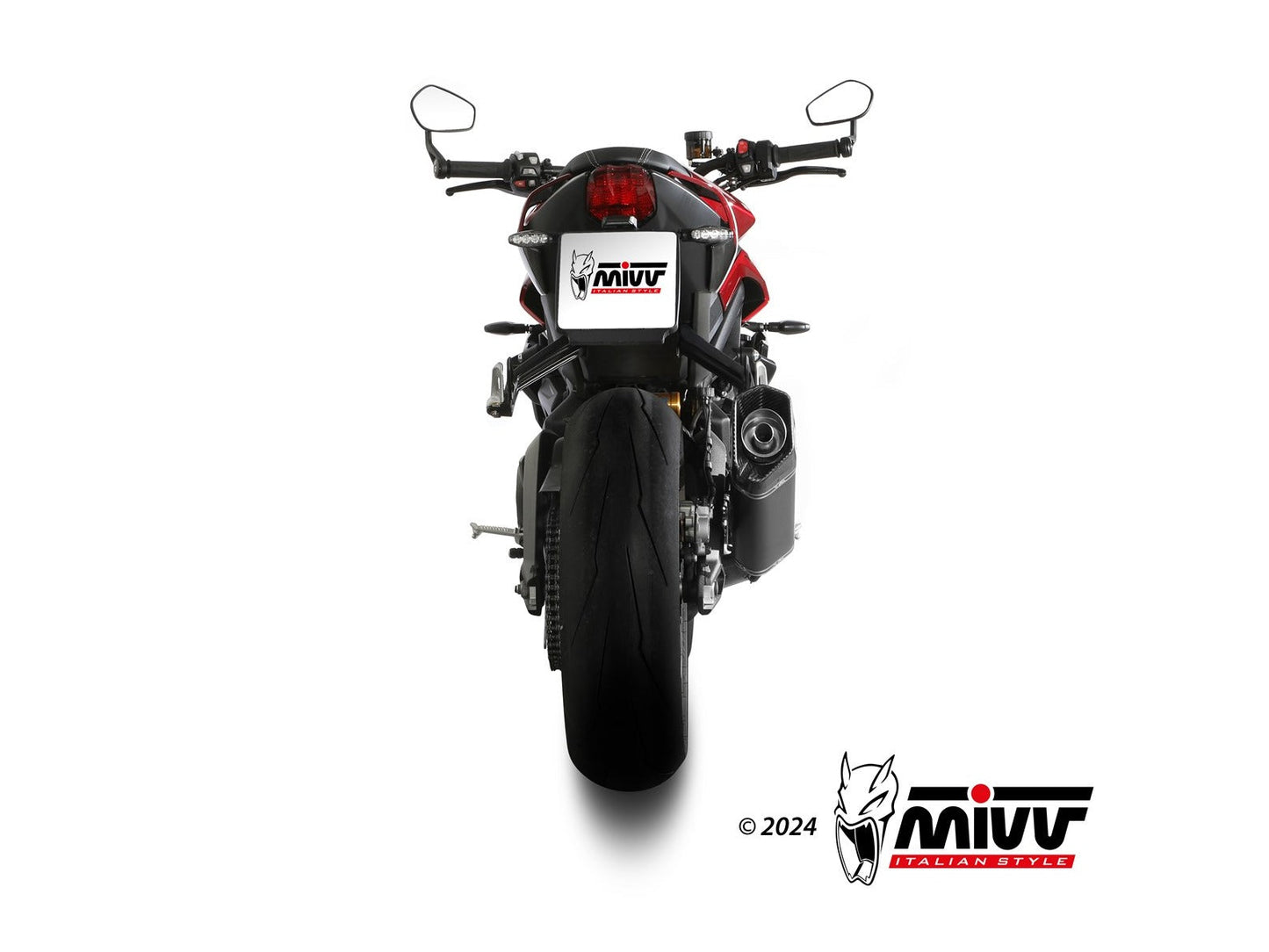 MIVV T.026 TRIUMPH STREET TRIPLE 765 R / RS ( 2023+ ) Full System High Exhaust "SR-1" (black; approved) – Accessories in the 2WheelsHero Motorcycle Aftermarket Accessories and Parts Online Shop