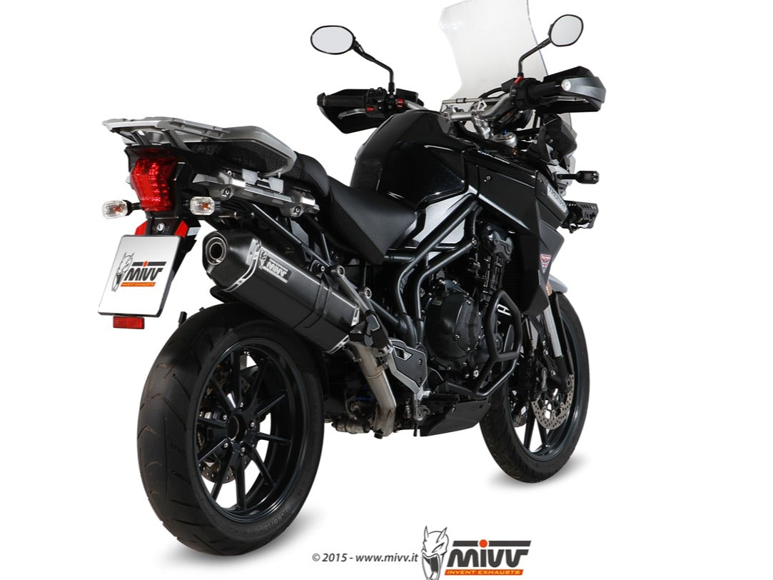 MIVV T.013 TRIUMPH TIGER 1200 ( 2012 / 15 ) Slip-on Exhaust "Speed Edge" ( black; approved) – Accessories in the 2WheelsHero Motorcycle Aftermarket Accessories and Parts Online Shop