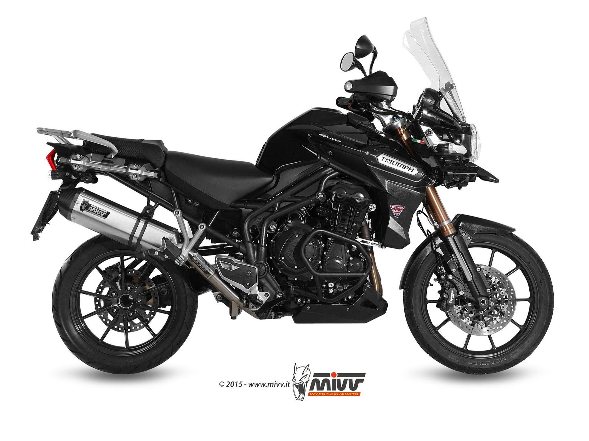 MIVV T.013 TRIUMPH TIGER 1200 ( 2012 / 15 ) Slip-on Exhaust "Speed Edge" ( stainless steel; approved) – Accessories in the 2WheelsHero Motorcycle Aftermarket Accessories and Parts Online Shop