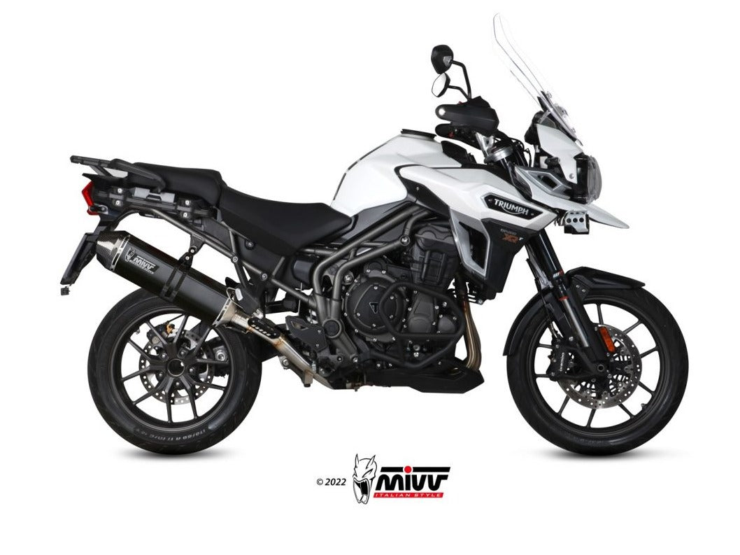 MIVV T.015 TRIUMPH TIGER 1200 ( 2016 / 20 ) Slip-on Exhaust "Speed Edge" ( black; approved) – Accessories in the 2WheelsHero Motorcycle Aftermarket Accessories and Parts Online Shop