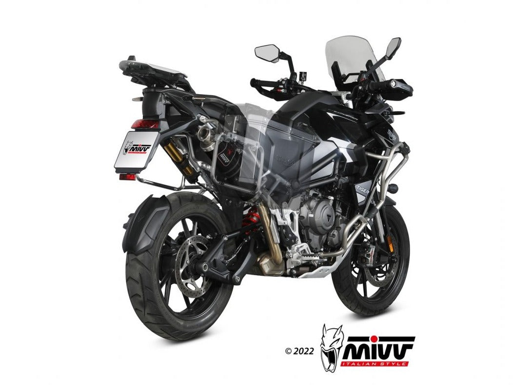 MIVV T.023 TRIUMPH TIGER 1200 ( 2021+ ) Slip-on Exhaust "Dakar" (black; approved) – Accessories in the 2WheelsHero Motorcycle Aftermarket Accessories and Parts Online Shop