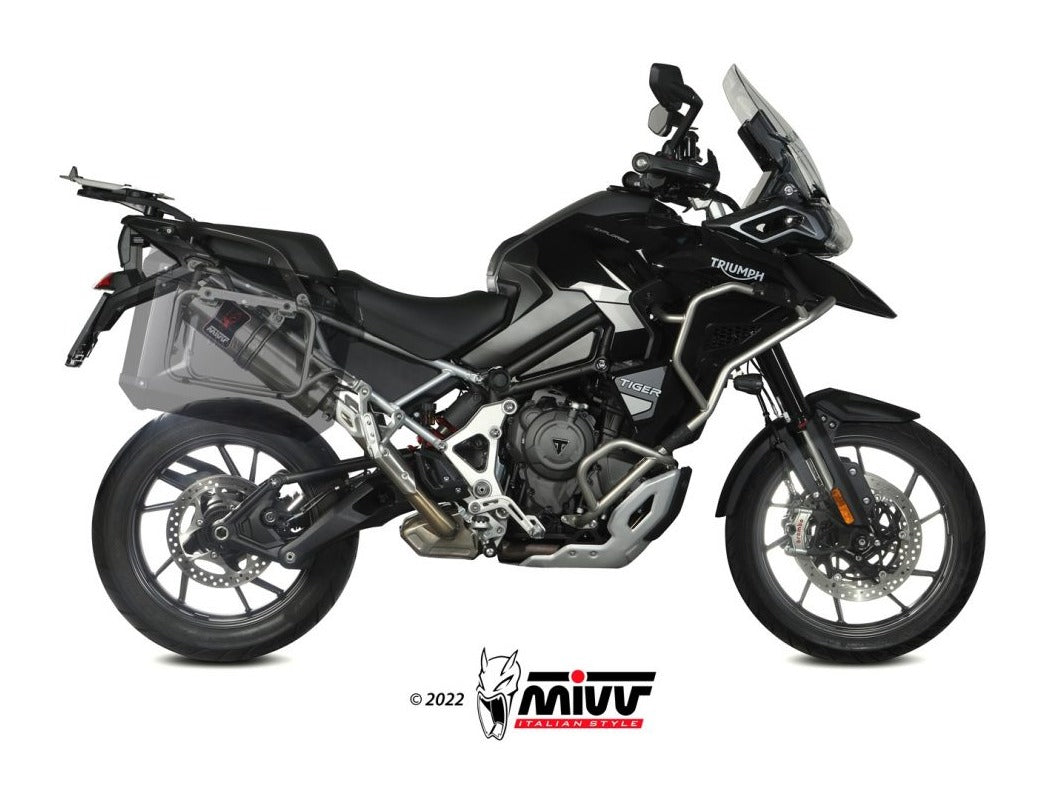 MIVV T.023 TRIUMPH TIGER 1200 ( 2021+ ) Slip-on Exhaust "Dakar" ( stainless steel; approved) – Accessories in the 2WheelsHero Motorcycle Aftermarket Accessories and Parts Online Shop